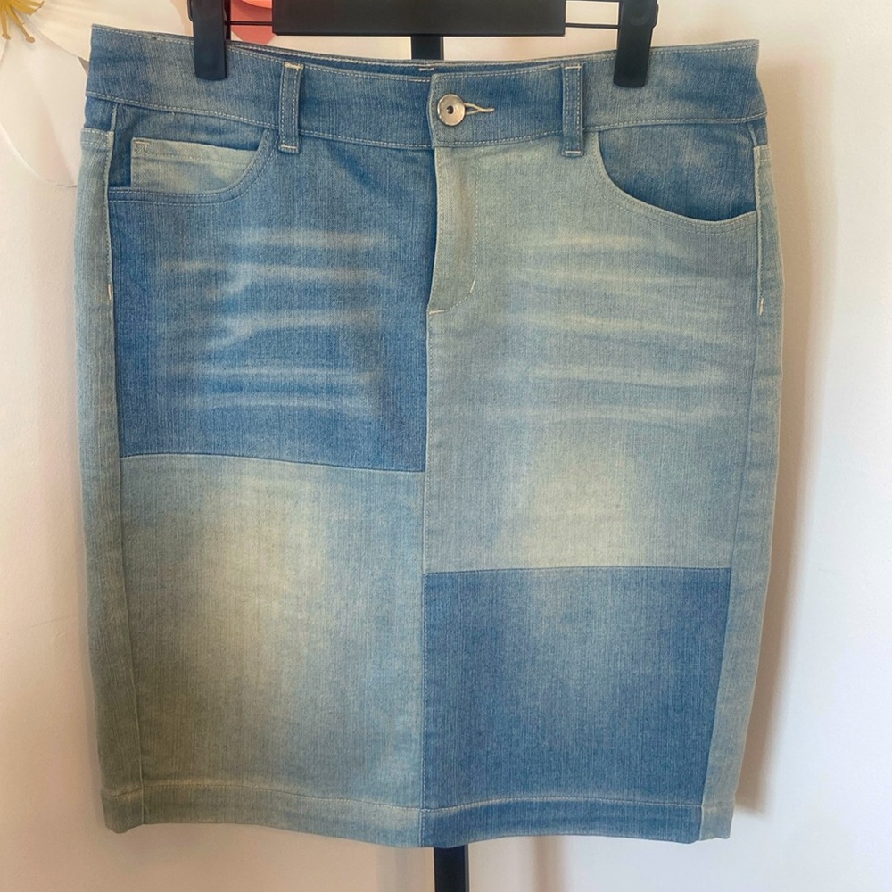 Sam Edelman Block Denim Skirt Size 12